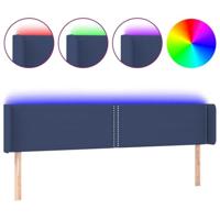 Hoofdbord LED 183x16x78/88 cm stof blauw - thumbnail