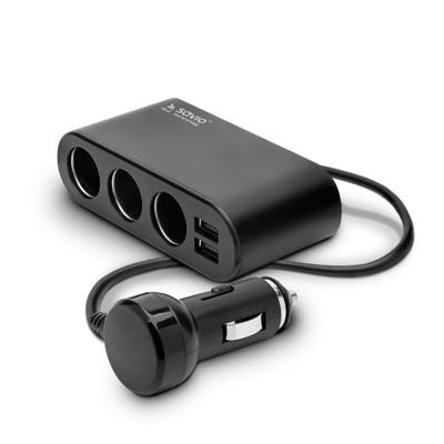 Savio 12/24V auto aansteker contactdoos splitter SA-024