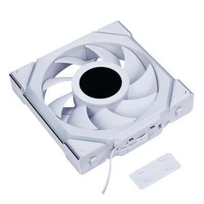 Lian Li Lian Li UNI FAN SL Wireless LCD Lüfter, ARGB, PWM - 120 mm, weiß PC-ventilator Wit (b x h x d) 120 x 124.5 x 28 mm