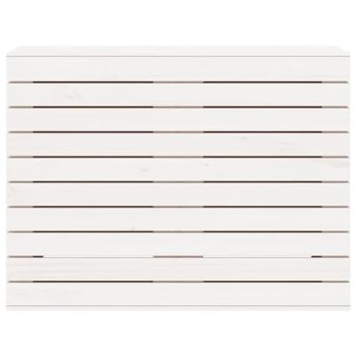 Wasmand 88,5x44x66 cm massief grenenhout wit