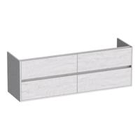 Brauer Adore - Onderkast - 160 cm - met 4 Softclose Lades Greeploos en 2 Sifon Uitsparingen - Forest Seashell - thumbnail