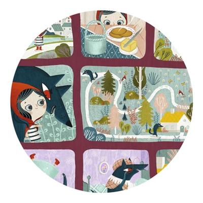 Puzzel Roodkapje - DJECO meerkleurig