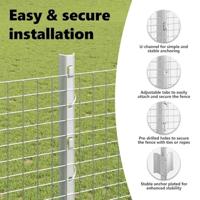 VidaXL Hek met paal zilver 1,5 x 10 m staal - thumbnail