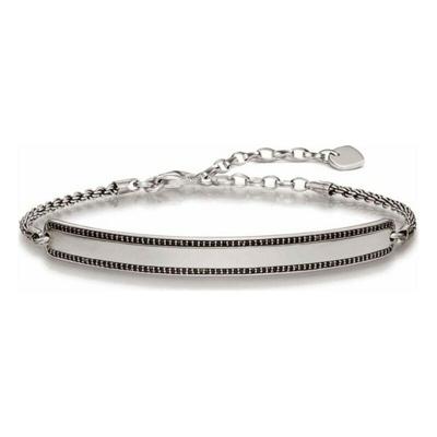 Armband Unisex Thomas Sabo LBA0009-643-11 Zilverkleurig Zwart 19 cm 15-18 cm - Maat: 16,5-19,5 cm