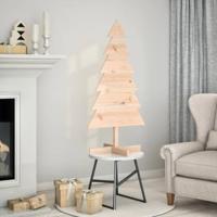 VidaXL Kerstdecoratie kerstboom 120 cm massief grenenhout - thumbnail