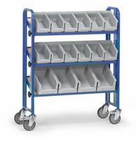 Fetra Hauptartikel 2882 Etagewagen Staal Poedercoating Laadvermogen (max.): 250 kg Stralend blauw (RAL 5007) - thumbnail