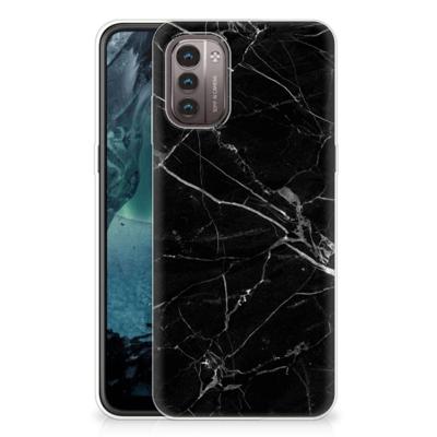 Nokia G21 | G11 | TPU | Siliconen hoesje | Marmer Zwart - Origineel Cadeau Vader
