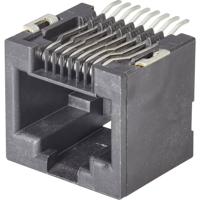 FCI Modular jacks RJ10-inbouwbus 87180-044LF Bus, inbouw horizontaal Aantal polen: 4P4C Zwart 1 stuk(s) - thumbnail