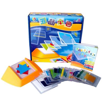 Kleurrijke plaat ruimtelijk denken puzzel spel speelgoed kinderen logisch denken kleur overeenkomen met Desktop Game