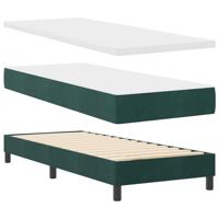 Boxspringbed met matras fluweel donkergroen 80x200 cm - thumbnail