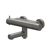 IVY Bond Badthermostaatkraan opbouw - draaibare baduitloop - omstel - Cooltouch - Geborsteld metal black PVD 6301006 - thumbnail