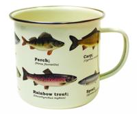 Gift Republic Multi Fish - Emaille Mok - thumbnail