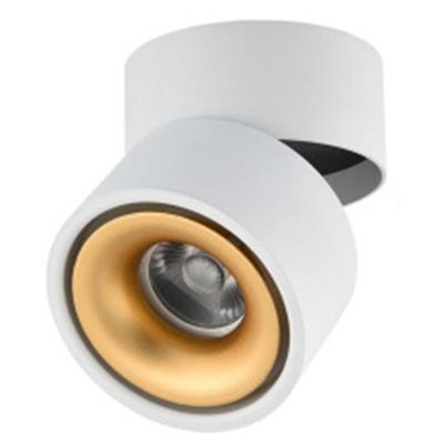 360 graden draaibaar opvouwbare COB LED achtergrond spot licht oppervlak gemonteerde plafond lamp wattage: 10W uitstralend kleur: warm wit (wit goud 360 graden draaibaar opvouwbare COB LED achtergrond spot licht oppervlak gemonteerde plafond lamp wattage: 10W uitstralend kleur: warm wit (wit goud