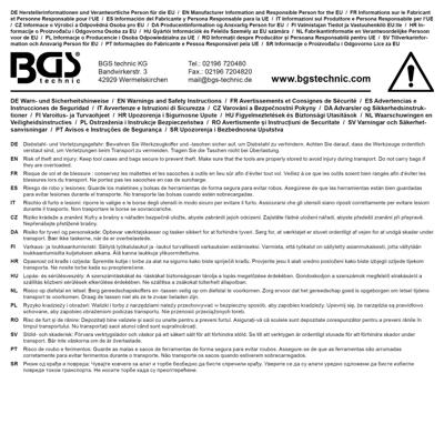 BGS technic Empty Cassette for Small Parts