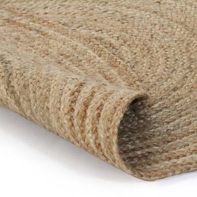 Tapijt rond 90 cm gevlochten jute