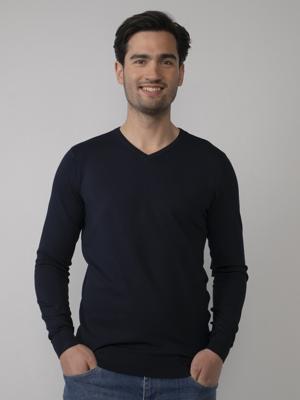 Petrol Industries Heren Essential V-Neck Knit Midnight Navy - XXL