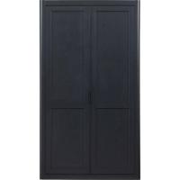 WOOOD Opbergkast 'Gunnar' Grenenhout, 217 x 120cm, kleur Mat Zwart - thumbnail