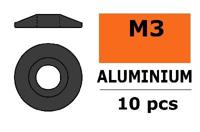 Aluminium Washer voor M3 Button Head Screws (BD: 15mm) - Gun Metal - 10st - thumbnail