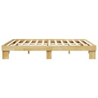 Bedframe zonder matras 160x200 cm massief hout eiken - thumbnail