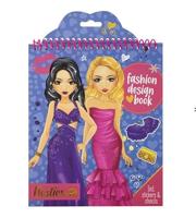 Besties fashion design kleur- en stickerboek met stencils - thumbnail