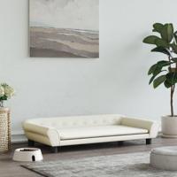 Hondenmand 100x50x21 cm fluweel crmekleurig - thumbnail