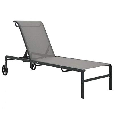 Ligbedden 2 st met tafel textileen en staal - thumbnail