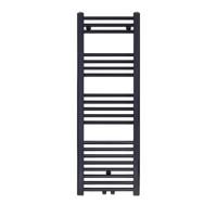 Designradiator BWS Nile Gobi 120x40cm Geborsteld Mat Zwart midden/zij-aansluiting - thumbnail