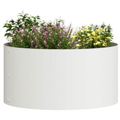 VidaXL Plantenring wit 40 x 40 x 20 cm koudgewalst staal VidaXL Plantenring wit 40 x 40 x 20 cm koudgewalst staal