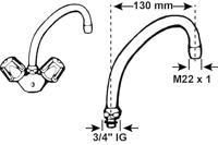 Cornat Draaibare Hu-Uitloop 130Mm - TEC316002 - thumbnail