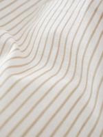 Marc O&apos;Polo Classic Fine Stripe Dark sand dekbedovertrek - thumbnail