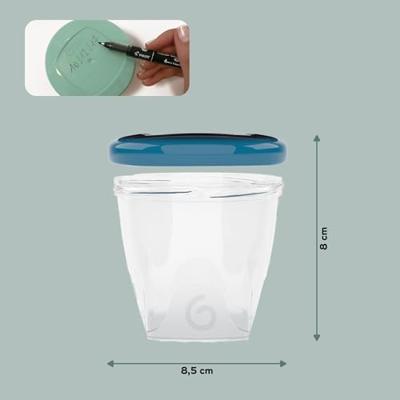 Set van 6 hermetisch afsluitbare bakjes 250 ml BABYMOOV Babydol set van 6 - thumbnail