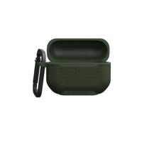 Urban Armor Gear Metropolis Hoesje voor Apple AirPods Pro 2022, compatibel met draadloos opladen, magnetische oplaadfunctie, status led zichtbaar, afneembare karabijnhaak, olijf - thumbnail
