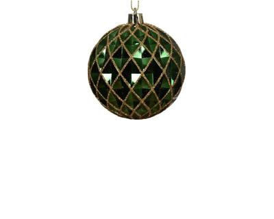Kerstbal 8 cm groen glans