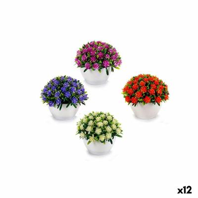 Decoratieve Bloem Boeket Plastic 14 x 12 x 14 cm (12 Stuks)