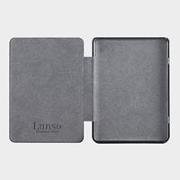 Lunso - Kobo Nia hoes (6 inch) - Vegan Saffiano Leren sleepcover - Zwart - thumbnail