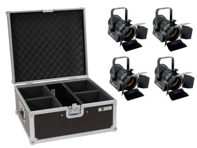 EUROLITE Set 4x LED THA-20PC TRC Theater Spot bk + Case