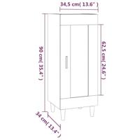 Dressoir 34,5x34x90 cm bewerkt hout bruineikenkleurig - thumbnail