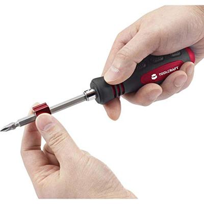 TOOLCRAFT 8-in-1 bitschroevendraaier met magnetiseerder Bitschroevendraaier 125 mm