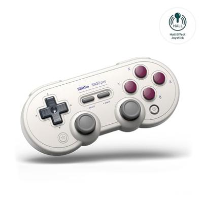 8BitDo sn30 pro gamepad (lichtgrijs, bluetooth, usb, pc, nintendo switch / switch 2)