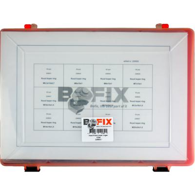 Bofix assortimentsdoos 12-vaks rood koper ringen Bofix assortimentsdoos 12-vaks rood koper ringen