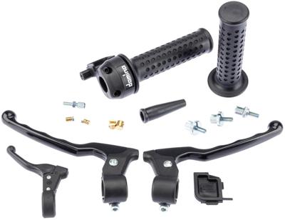 Domino gasdraaigreep armatuur "classic" handle set classic gas, choke, brake grips Domino gasdraaigreep armatuur "classic" handle set classic gas, choke, brake grips