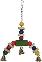 Happy Pet vogelspeelgoed jingler hout - thumbnail