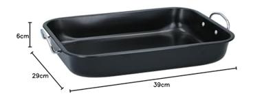 Alpina ovenschaal 39x29x6 cm zwart