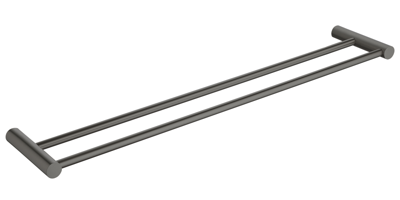Handdoekhouder Wiesbaden Ida Gunmetal 60cm Dubbel