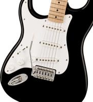 Squier Sonic Stratocaster Left-Handed MN Black linkshandige elektrische gitaar - thumbnail