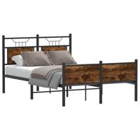 Bedframe zonder matras hout gerookt eikenkleurig 120x190 cm - thumbnail