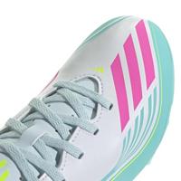 adidas F50 Messi Club Gras / Kunstgras Voetbalschoenen (MG) Kids Wit Turquoise Roze - thumbnail