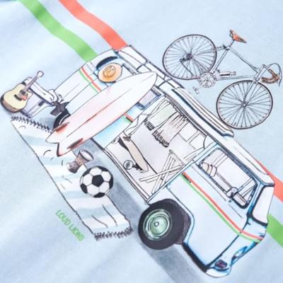 Kindershirt busjesprint 116 lichtblauw Kindershirt busjesprint 116 lichtblauw