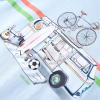 Kindershirt busjesprint 128 lichtblauw - thumbnail