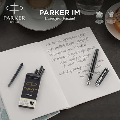 Parker IM vulpen en balpen, duoset, giftbox en etui, zwart